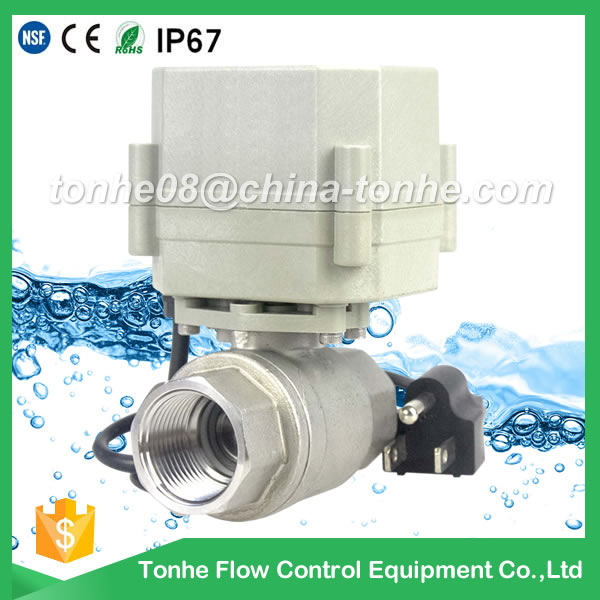 A20-T20-S2-C BSP NPT BSPT DN20 AC110-230v motorized valve electric ball valve with plug