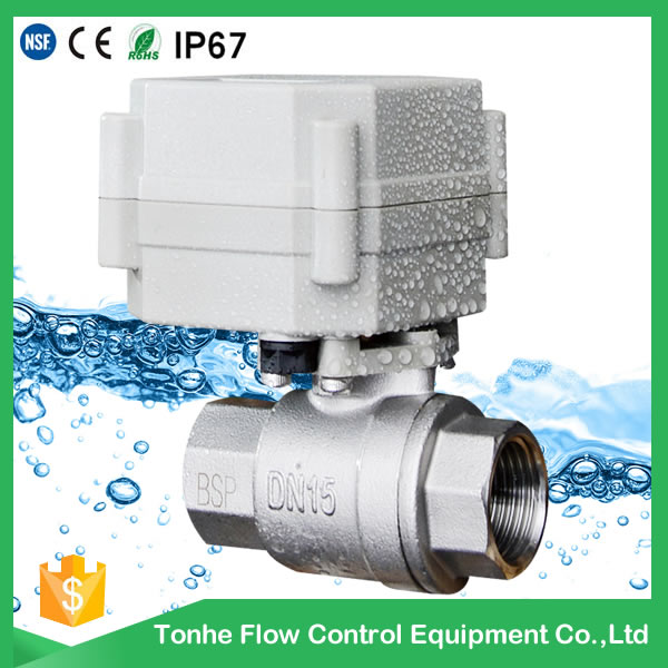 A20-T15-S2-A DN15 stainless steel NSF approved 4NM torque motorized valve for dringking water
