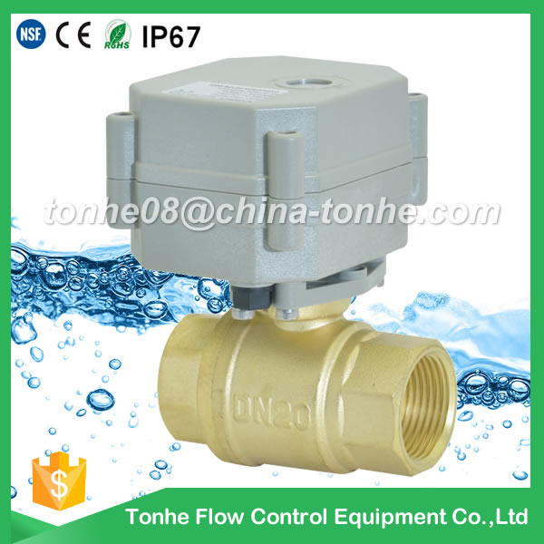 A20-T20-B2-C DN20 brass CW511L electric ball valve motorized valve suit for drinking water