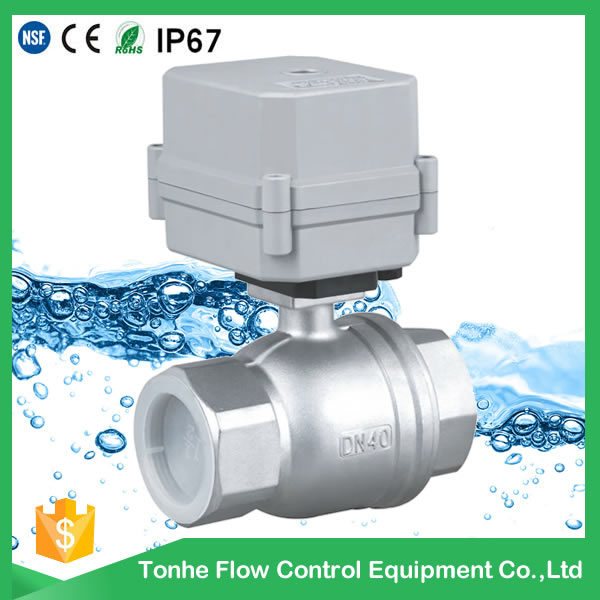 A100-T40-S2-C DN40 stainless steel motorized valve 12v CR2 02 normally closed