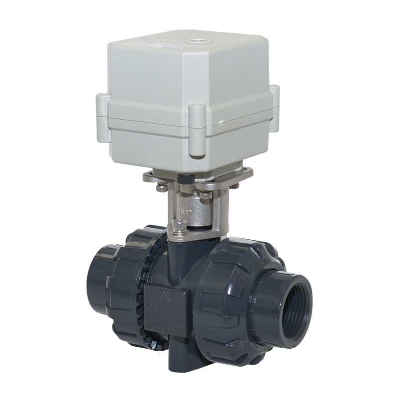 A100-T25-P2-C DN25 1 inch PVC plastic motorized true union valve