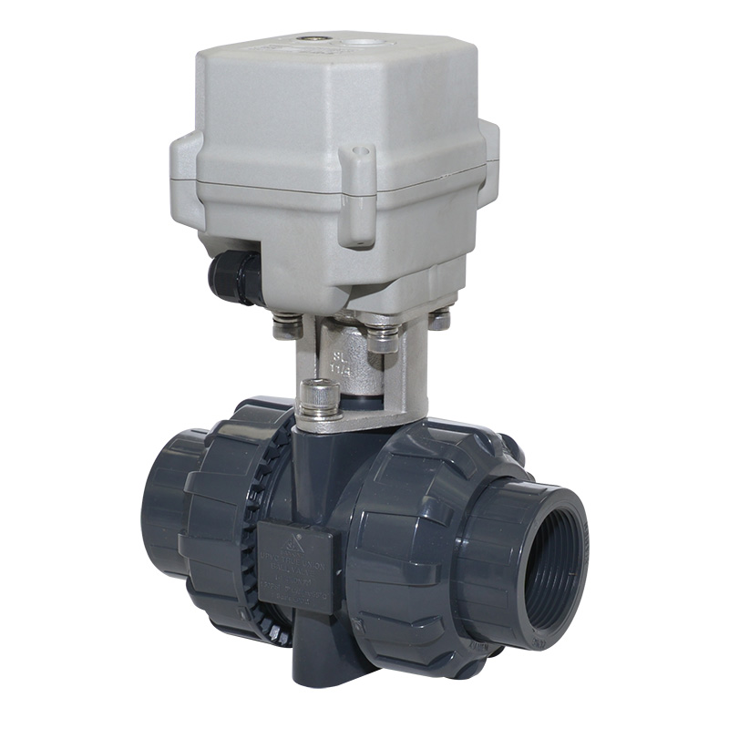 A150-T32-P2-B DN32 PVC motorized valve NSF with manual override