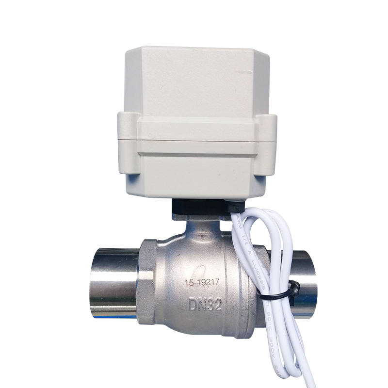 DN32 stainless steel no thread glued motorized ball valves