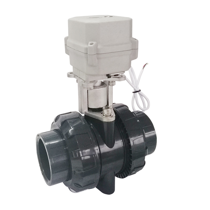 A150-T50-P2-B 2 inch DN50 ANSI standard CR501 24vDC PVC motorized valve 0.5m cable with manual override