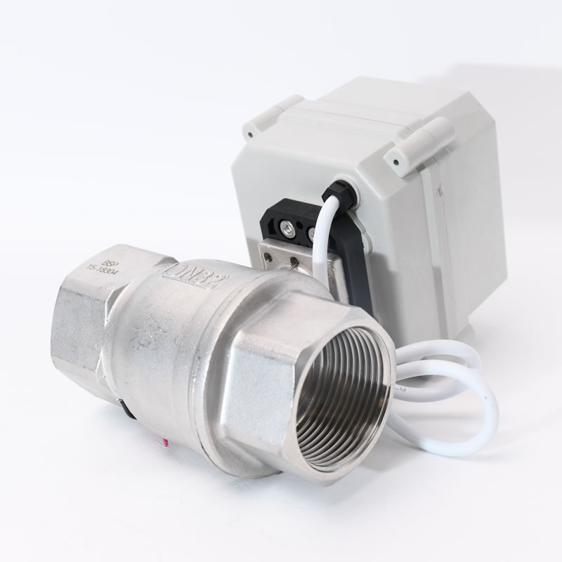 A100-T32-S2-C 1.25 inch stainless steel CR202 normally closed motorized valve