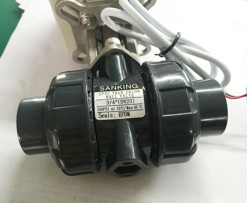 PVC motorized valve,plastic valve