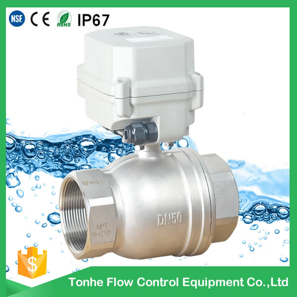 Capacitor Return Motorized Ball Valve with Manual Override